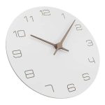 Reloj De Pared Blanco Y Madera