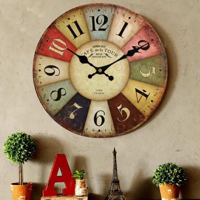 Reloj De Pared Madera Vintage 3
