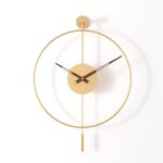 Reloj De Pared Moderno Dorado
