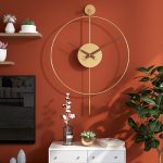 Reloj De Pared Moderno Dorado 2