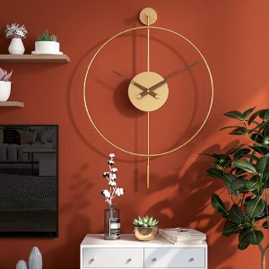 Reloj De Pared Moderno Dorado 2